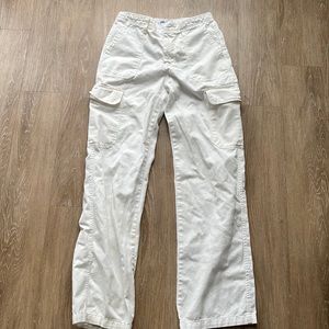 Zara cargo pants white